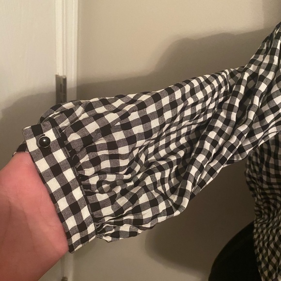 Forever 21 Black and White Gingham Crop Top - Picture 2 of 4